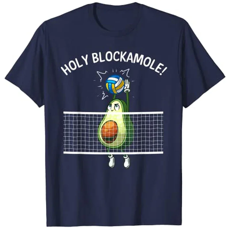 Cuter Avocado T Shirt Funny Volleyball for Men Women Holy Guacamole Player Blocker Tee Tops