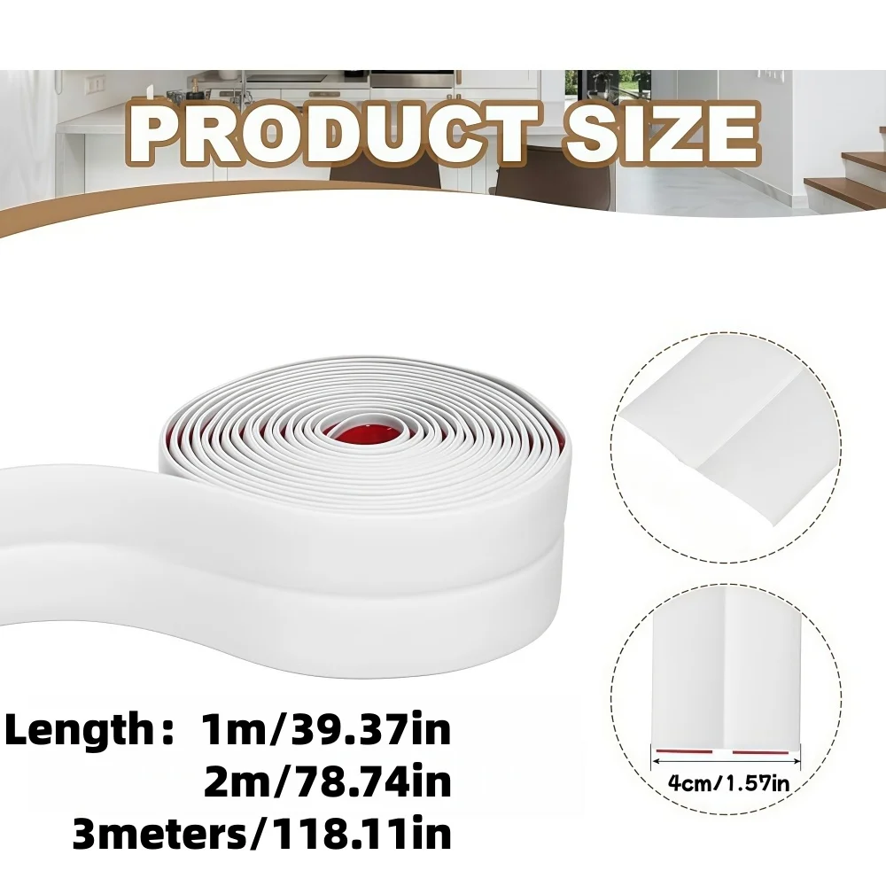1Roll Wall Corner Protector，Self Adhesive Wall Corner Guard Edge Protector Flexible Peel and Stick Molding Trim