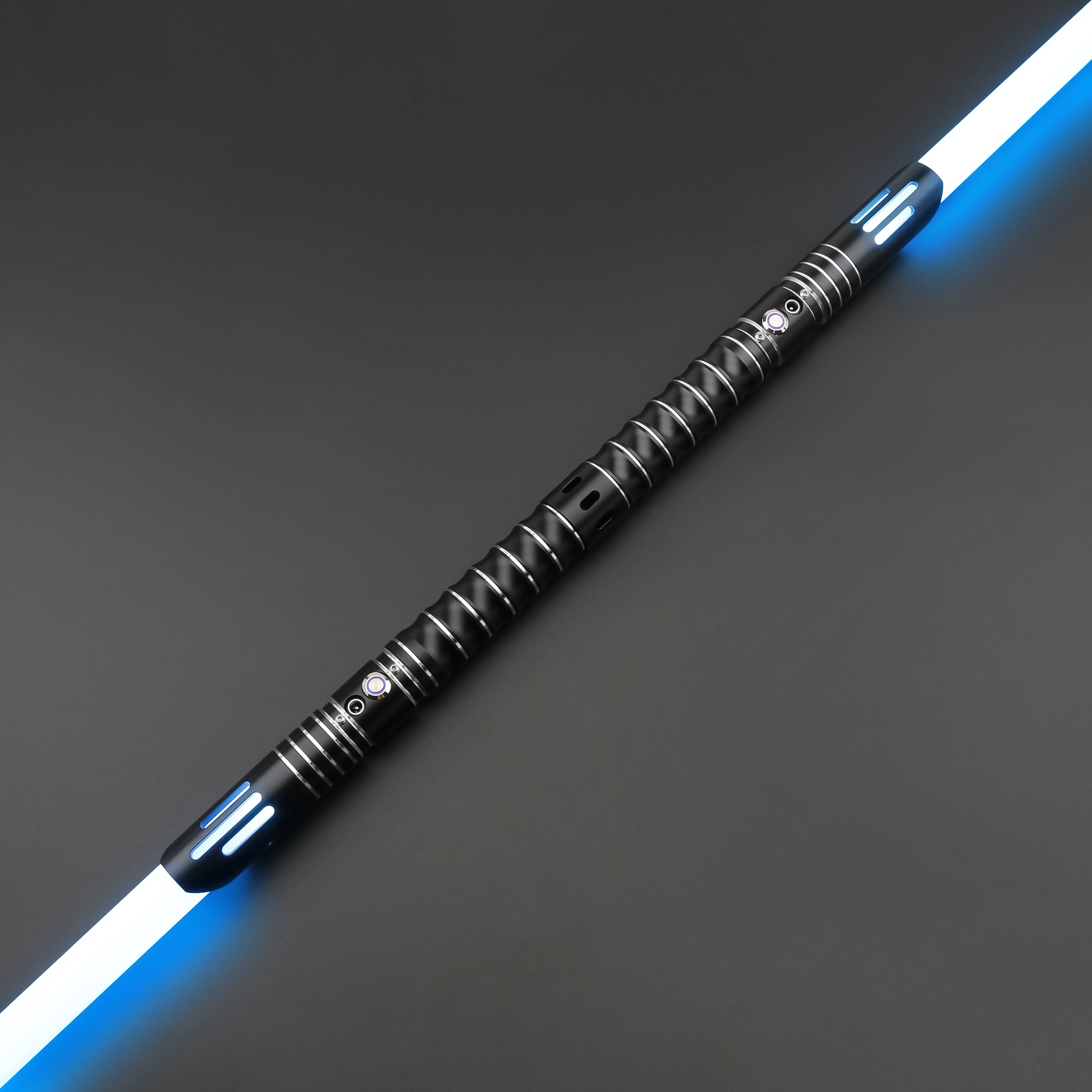 Double Swords 2PCS 156CM Child Lightsaber Metal Hilt Heaving Dueling 12Color RGB Force Impact 4Sound Blaster Saber Children GIFT