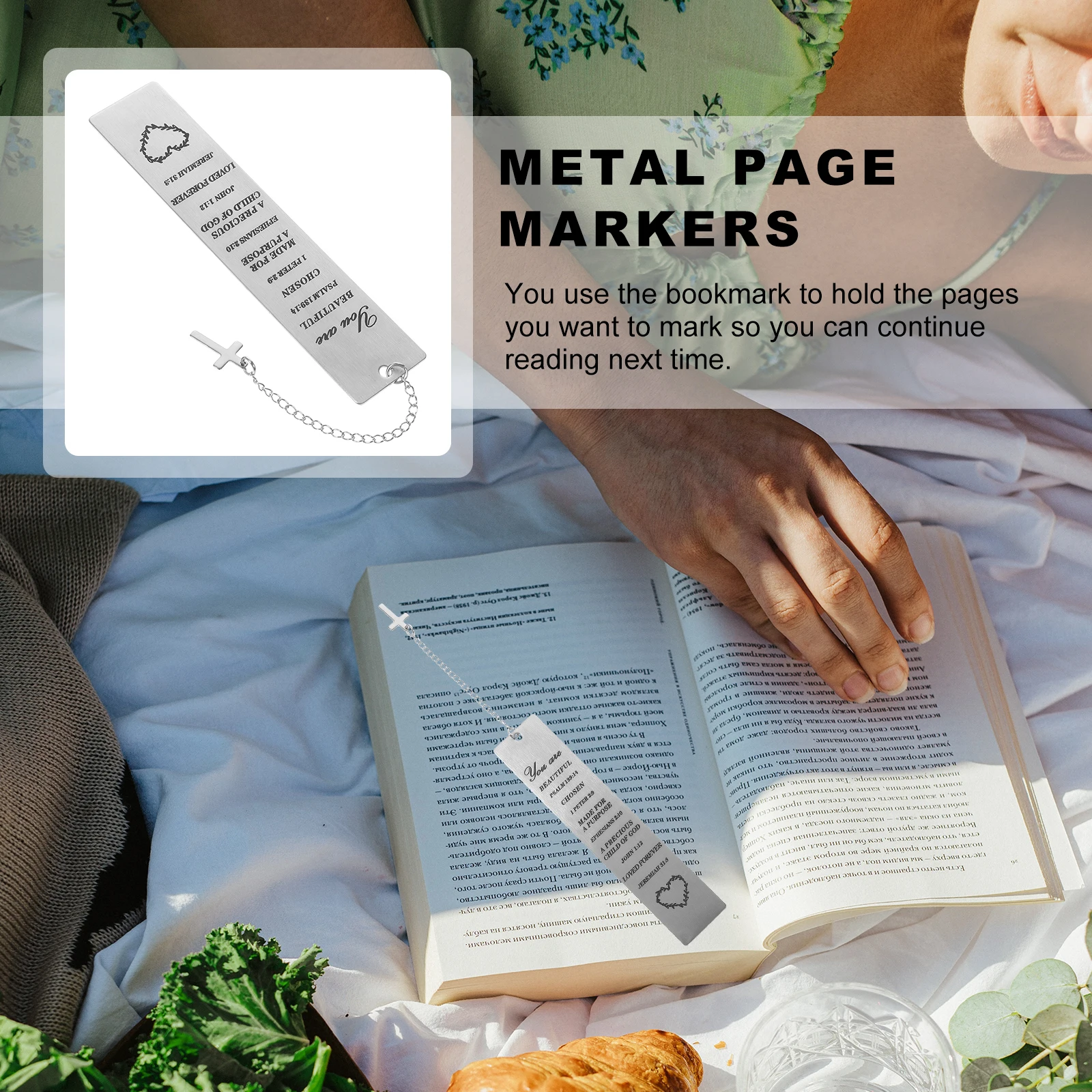 Lichtgewicht roestvrijstalen bladwijzerset Leuke decoratieve bladwijzers Ideaal voor klasgenoten en vrienden