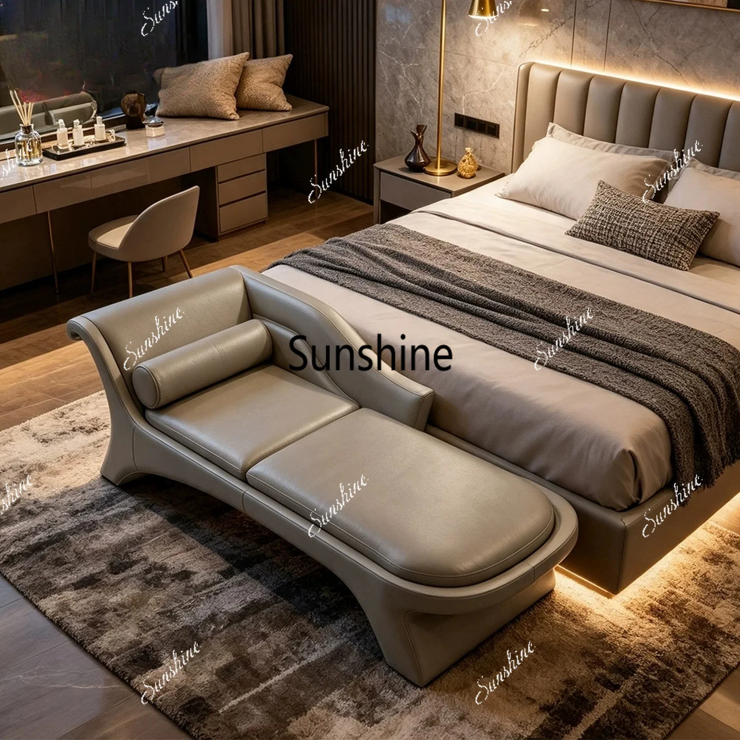 Balcony small sofa concubine recliner single sofa chair bed tail concubine sofa