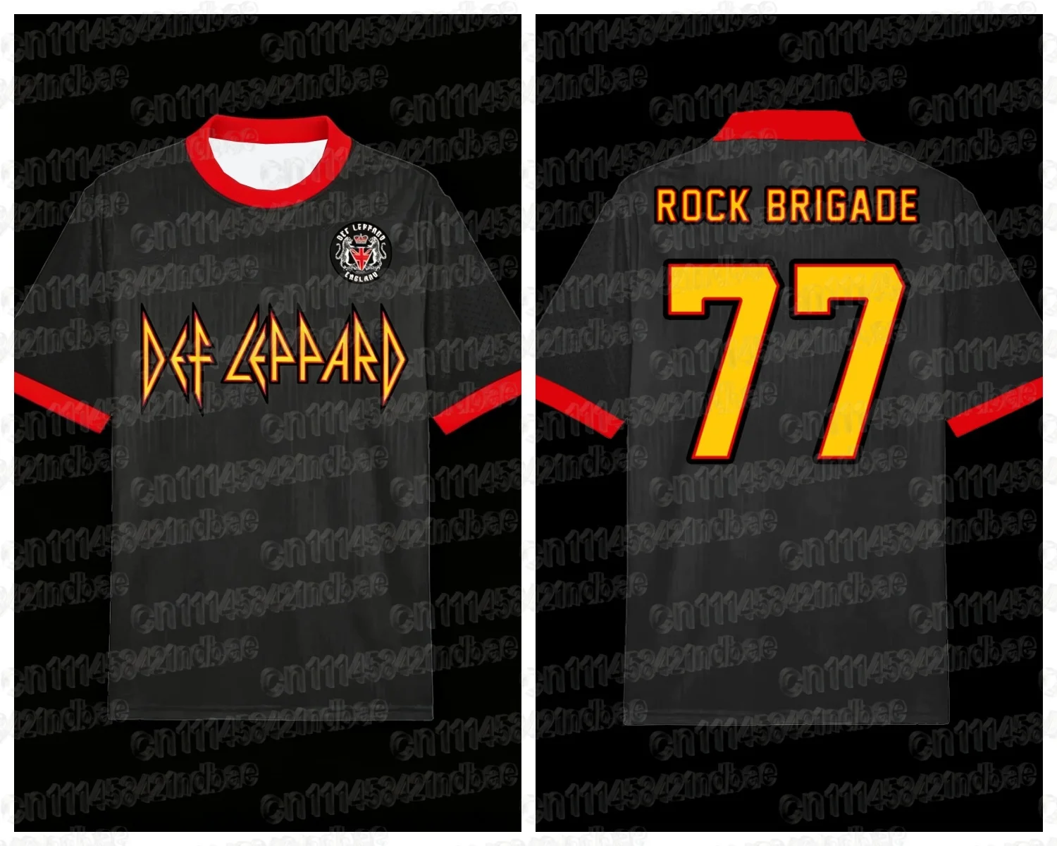 2026 Sommer Neu Def Leppard Rock Brigade Fan Familie Freizeit-Trainings-Sport-T-Shirt Atmungsaktiv Schnelltrocknend 3D-Bedrucktes T-Shirt – Detail 6