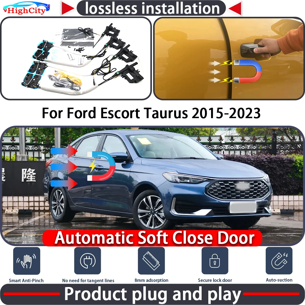 

HighCity Electric Closing Door Lock Actuator for Ford Escort Taurus 2015-2023 Soft Close Power Latch System Auto Pull Door