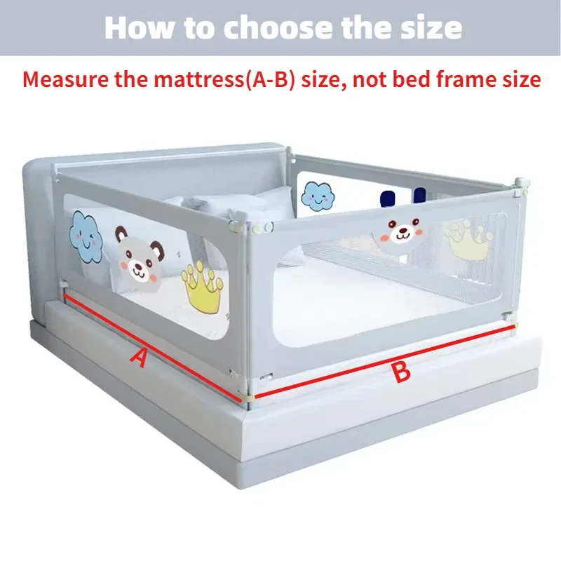 IMBABY السرير الدرابزين قابل للتعديل ارتفاع سلامة الطفل السرير حاجز رفع نشاط الطفل سياج المحمولة السرير السكك الحديدية رمادي سرير مصدات