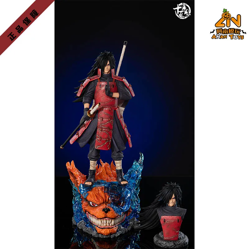 29.5Cm Resin Gk Naruto Uchiha Madara Double Headed Eagle Anime Action Figure Statue Ornament Model Garage Kit Doll Toys Gift