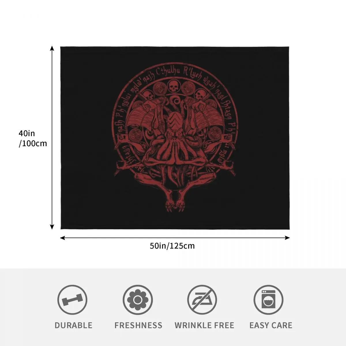 The Idol - Cthulhu Red Variant Throw Blanket Hair أنعم بطانيات منقوشة ناعمة أشعث #4
