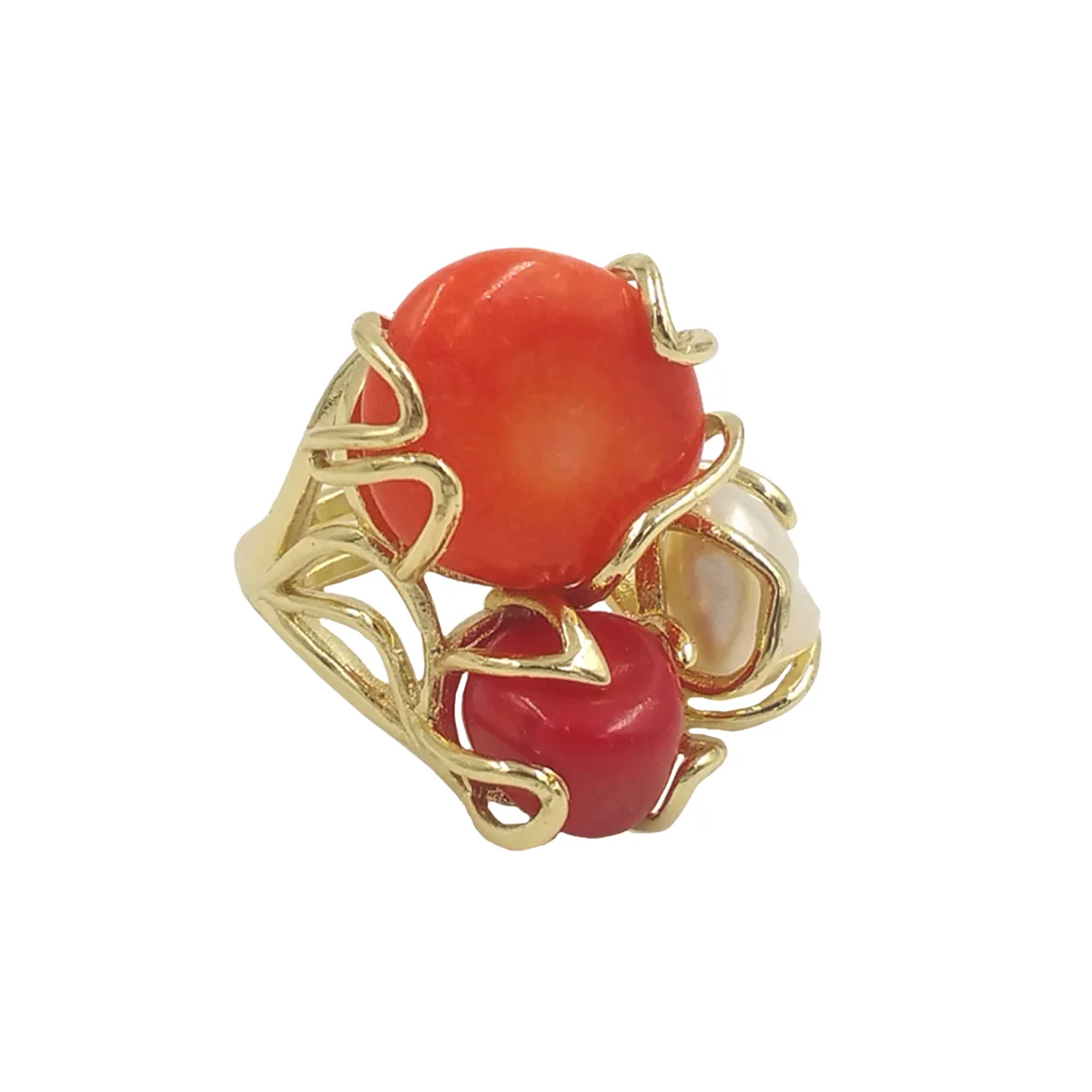 تصميم أصلي للسيدات، إعداد مخلب خاتم غير منتظم مصنوع يدويًا، مجوهرات أوروبية أمريكية، إكسسوارات أنيقة للحفلات