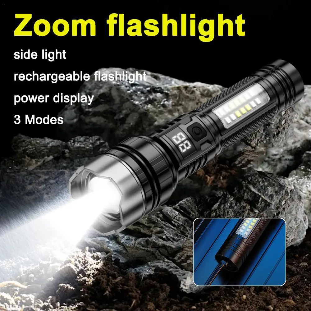 

LED Flashlight Bright Tactical Torch High Lumens Waterproof Zoomable Flash Light For Outdoor Hunting Camping Fishing Climbing