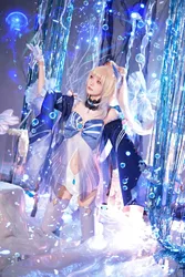 Sangonomiya Kokomi Cosplay Costume Genshin Impact Uniform Wig Anime Chinese Style Halloween Costumes Game