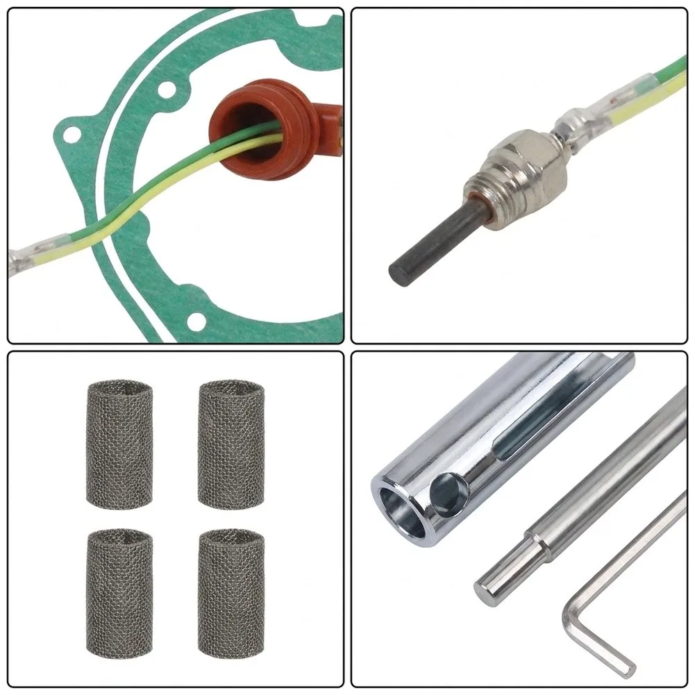 For Winter Vehicle Prep Green 12V Glow Igniter Kit Complete Igniter Repair Kit Repair Kit Fuel Burner Maintenance