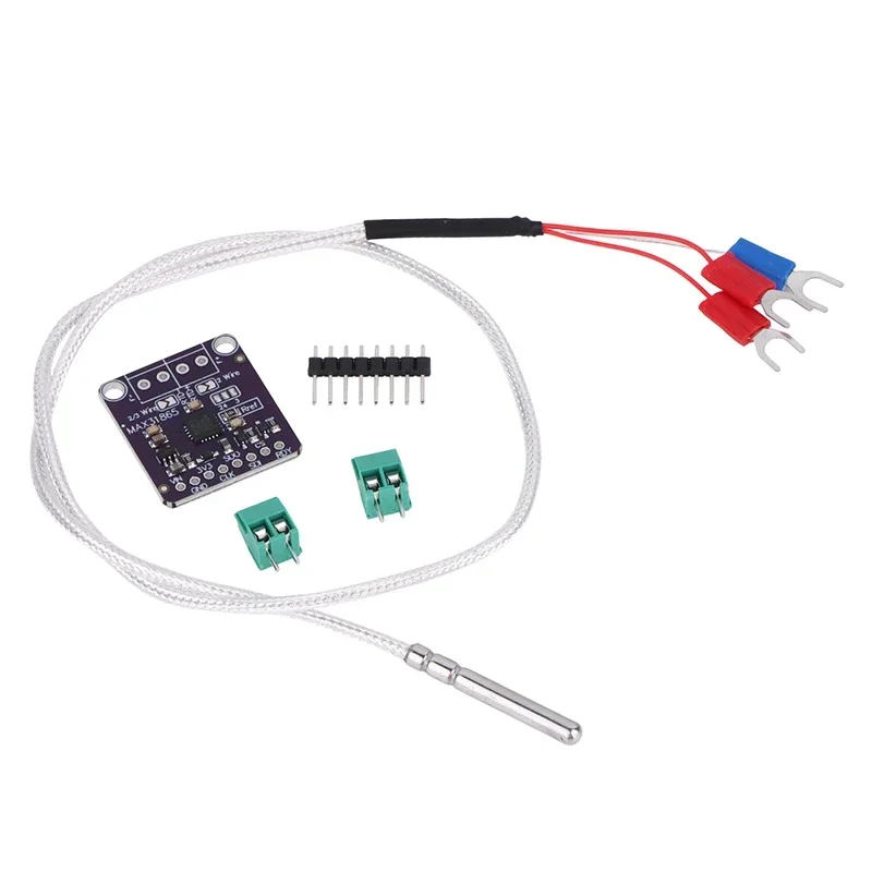

MAX31865 Resistance Temperature Detector Module RTD Sensor With PT100-PT1000 Thermocouple Electronic DIY Board For Arduino