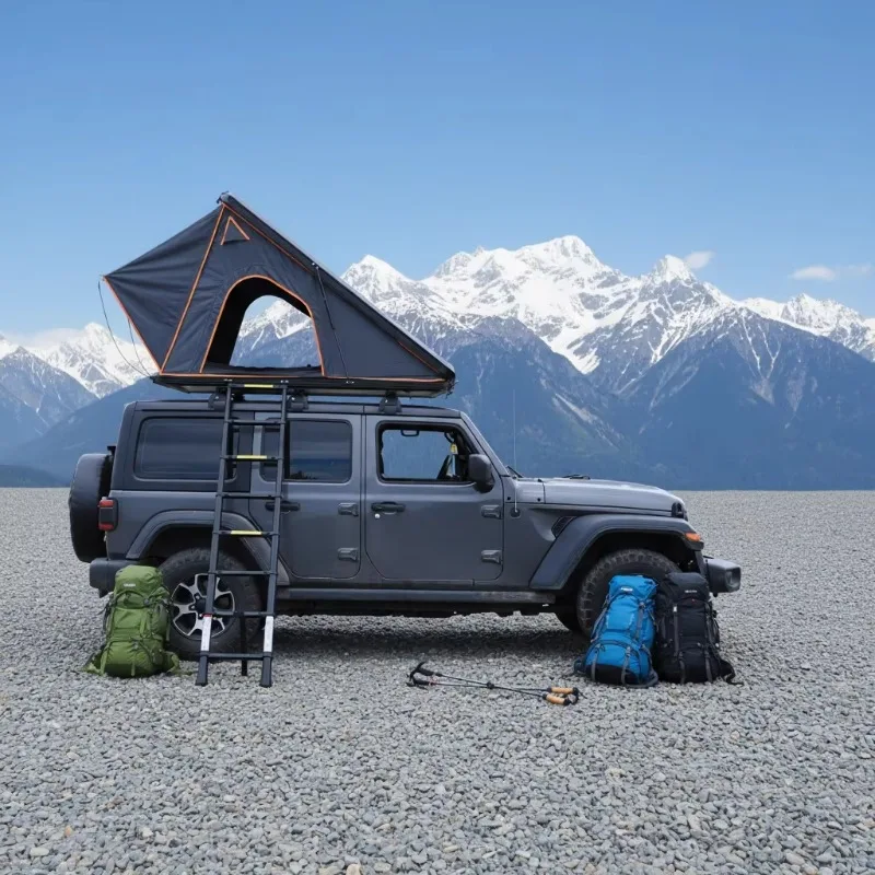 Extra Large Hard Shell Roof Top Tent Heavy Duty Aluminum for 4x4 Offroad Outdoor Camping