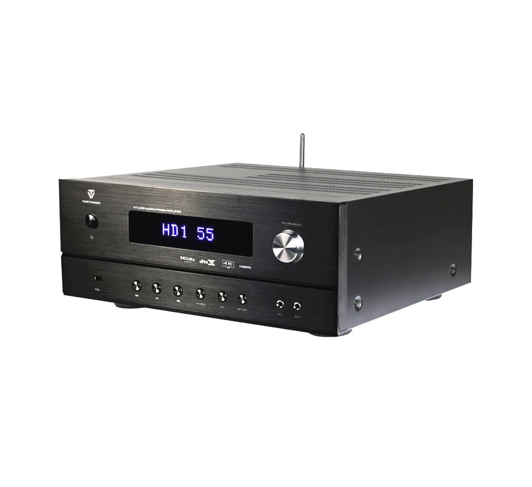 Tonewinner AT-2180 4K AV-versterker Dolby Atmos Ondersteuning ARC Bluetooth Karaoke APP Controleversterker