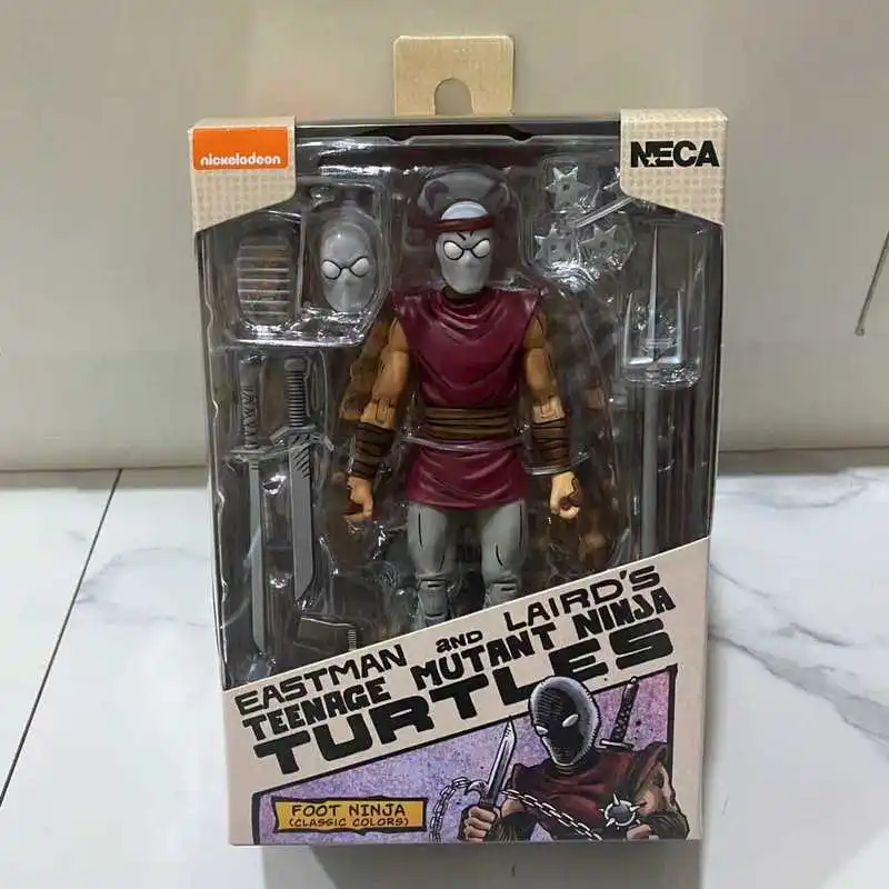 Teenage Mutant Ninja Turtle Figuras Anime TMNT Foot Ninja The Shredder Elite Guard Action Figure Toys 7-Inch Model Peripheral