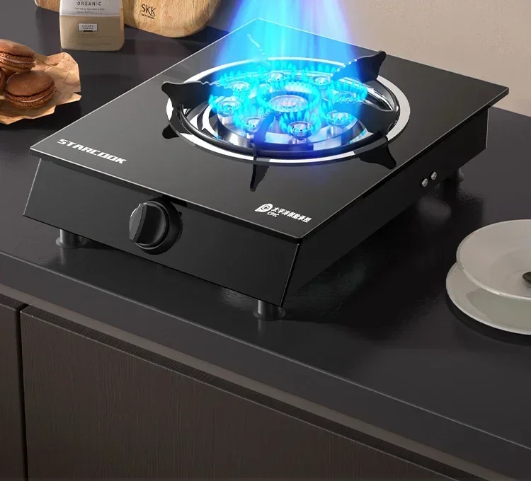 STARCOOK Gas Stove for Home Use with Powerful Liquid Propane Burner and Single Natural Gas Burner A