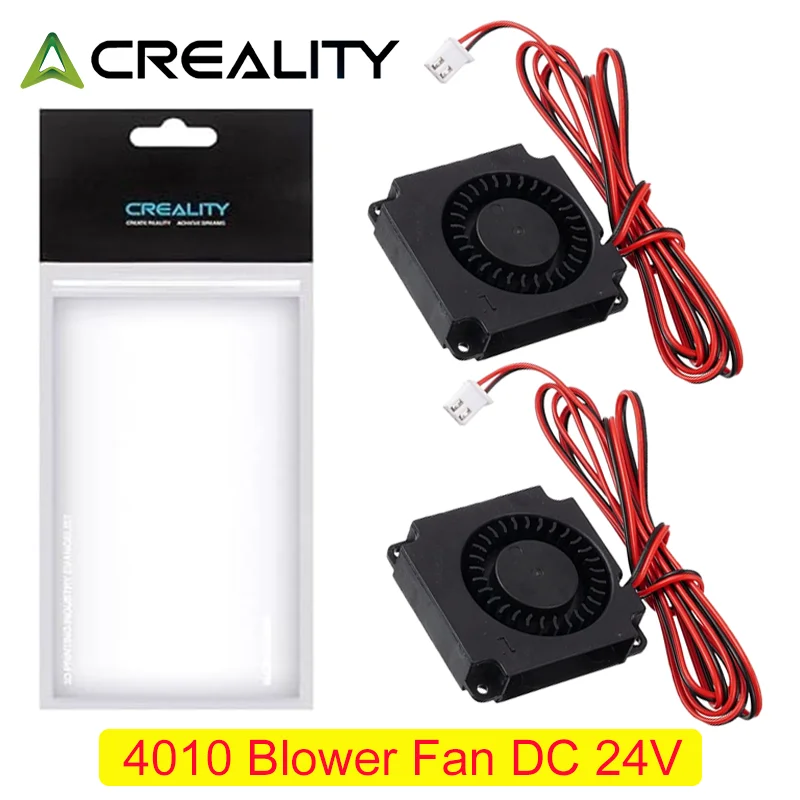 2PCS Creality Original 4010 Blower Fan DC 24V Extruder Hotend Fan for Creality Ender 3/ Ender 5/CR6 SE 3D Printer Cooling Fans