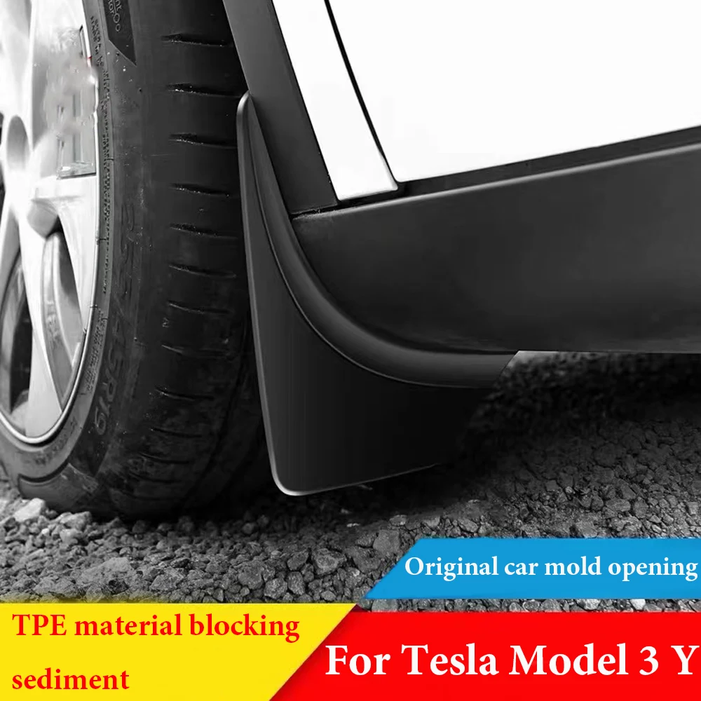 

4X For Tesla Model 3 For Model Y 2020-2022 Invisible Mud Fenders Modification Car Exterior Accessories Mudguards