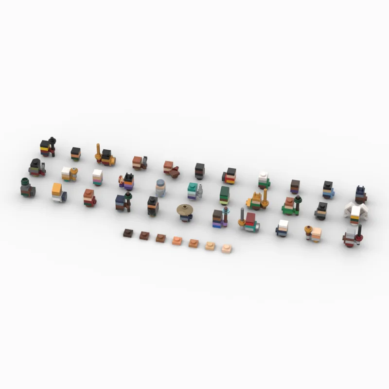 MOC Bausteine Spielzeug Miniatur Modell Figuren kreative Montage Spielzeug Set als Weihnachtsgeschenk geeignet für alle Enthusiasten, für