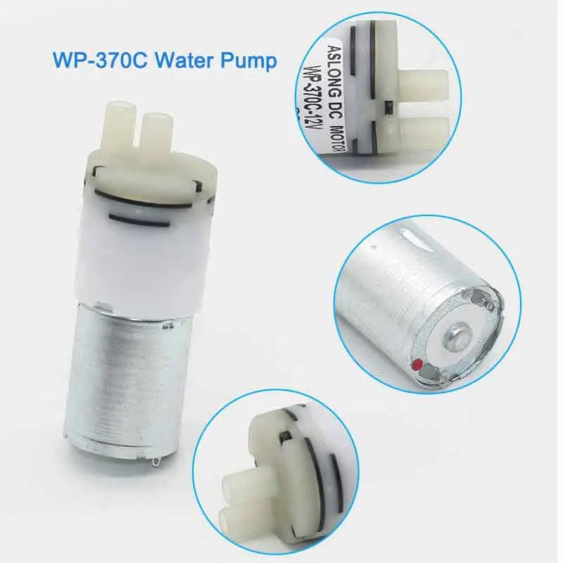 freeshipping WP-370C Diaphragm 12V water pump to watertank Low Noise Large Flow water pumps dispenser solar water pump aslong