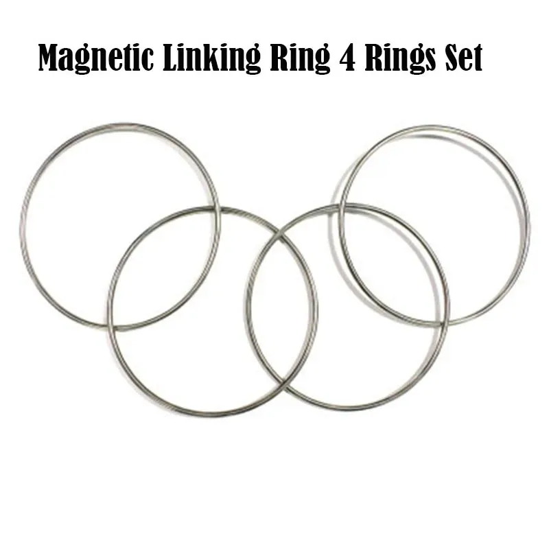 Large Size Magnetic Linking Ring 4 Rings Set(Dia. 30cm,Stainless Steel) Magic Tricks Magician Stage Illusions Gimmick Fun Magia