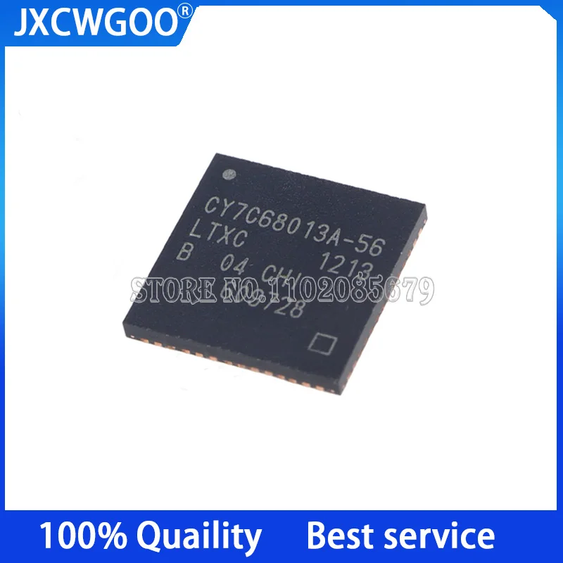 

5PCS CY7C68013A-56LTXC CY7C68013A-56 QFN-56 8-bit microcontroller USB chip IC New original