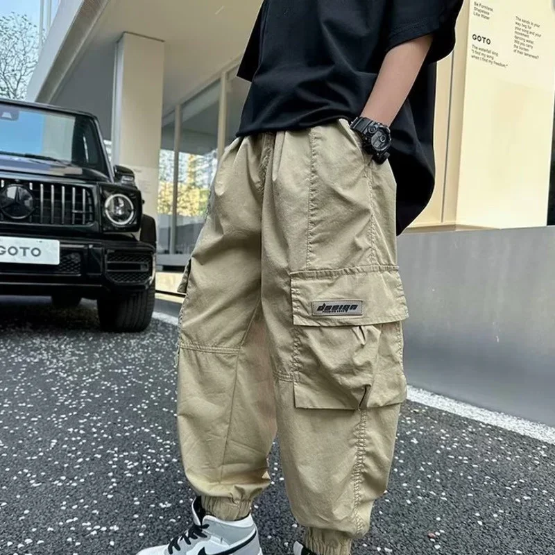 

New Children's Summer Anti Mosquito Pants Boys' Handsome Cargo Pants Summer Trousers Boys' Pants Summer Thin