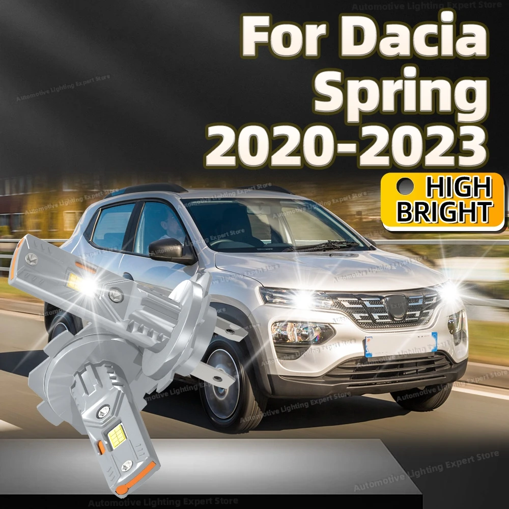 

2Pcs LED Headlights Canbus Car Lamp Fanless Design 30000LM Super Bright Light Bulbs For Dacia Spring 2020 2021 2022 2023
