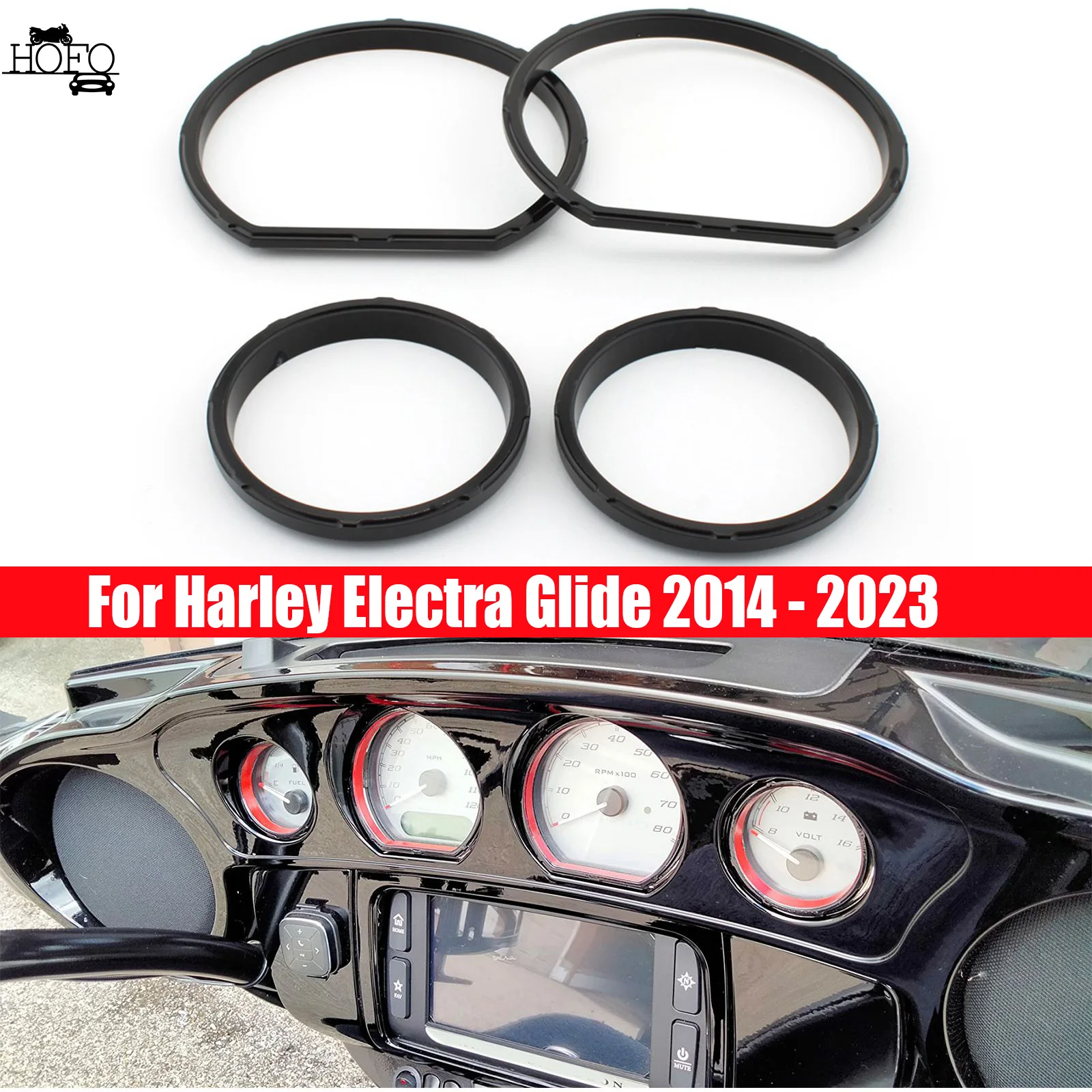 

Motorcycle Instrument Board Gauge Bezel Kit For Harley Electra Glide Road Glide 2014 - 2023