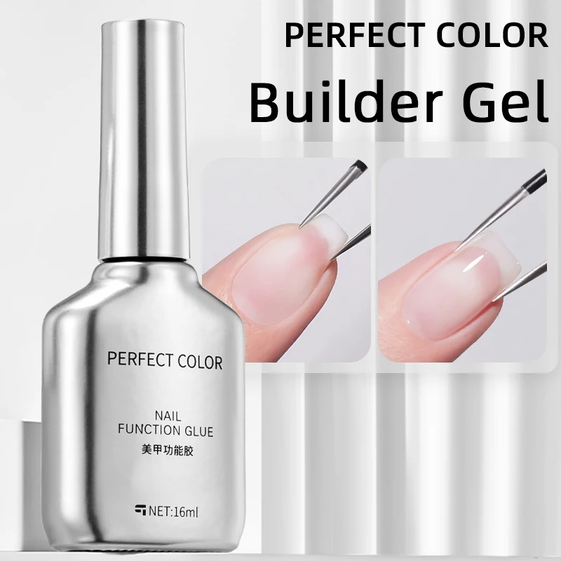 PERFEKTE FARBE, 2 Stück/1 Stück, 16 ml, Builder-Gel, klarer Nagelstärkungsmittel, Nagelschutzmittel, extra stark, für Salon und Heimwerker