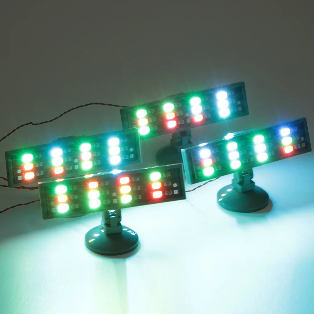 TEDDOO 4-teiliges Baustein-Lichtset, RGB-LED für Ziegel, hohe Helligkeit, ideale Strahler für Modelle, Außenbeleuchtung, Heimwerker 4