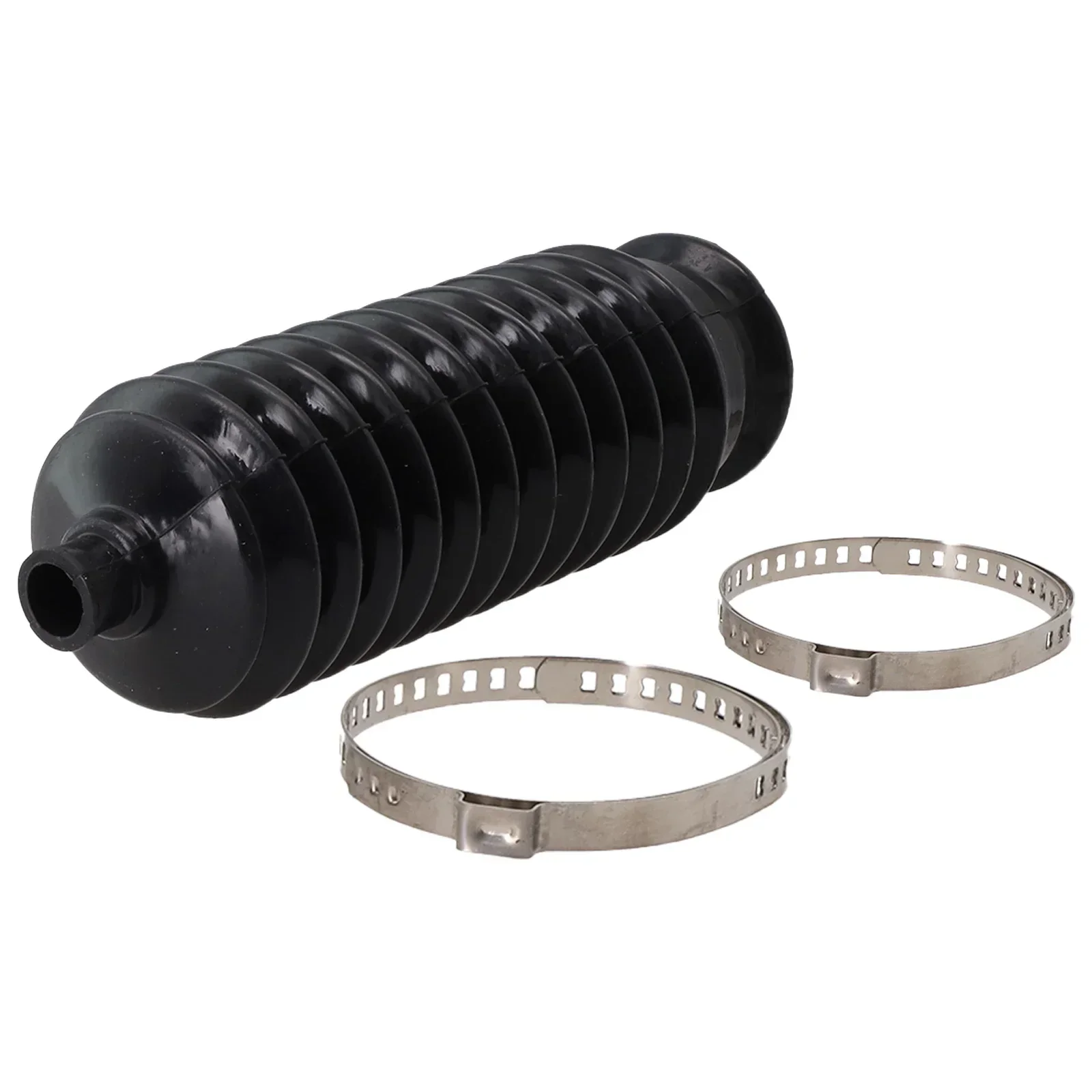 

Силиконовый комплект рулевой рейки и сильфона шестерни LH & RH, черный чехол рулевого механизма + 2 зажима, простой в установке, надежный доступ