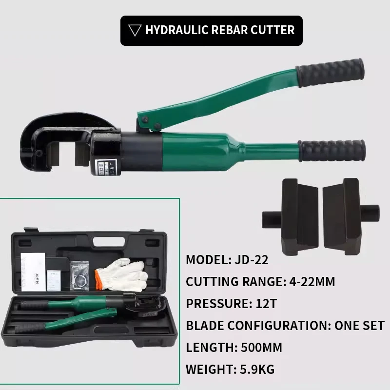 Portable Rebar Shear Manual Hydraulic Cutter Efficient Steel Bar Cutting For Construction Sites