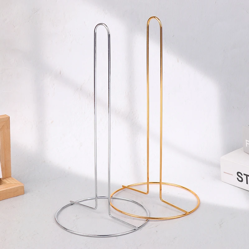 1PC Iron Kitchen Roll Paper Towel Holder Bathroom Paper Towel Holder Dining Table Vertical Napkin Holder Kitchen Storage Rack