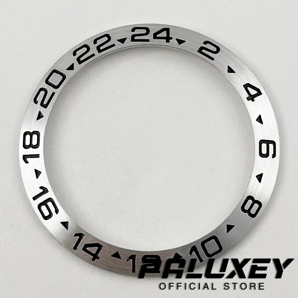 38MM Chronograph Indices Function High Quality Sloping Bezel Insert SUB Diving GMT Watch Insert Watch Replace Aluminum Bezel