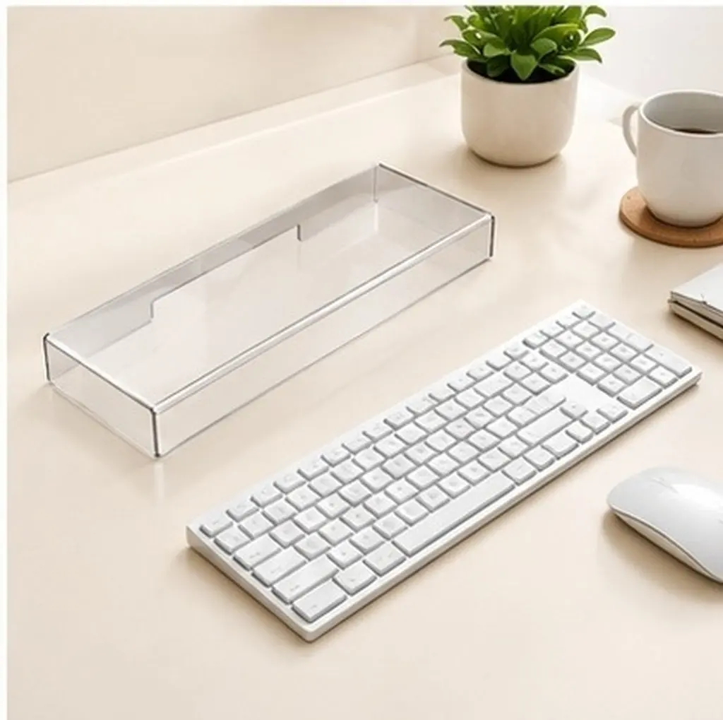 Clear Acrylic Keyboard Protector Anti Cat Dust Water Resistant Household Keyboard Cover for Mechanical and Membrane Keyboards