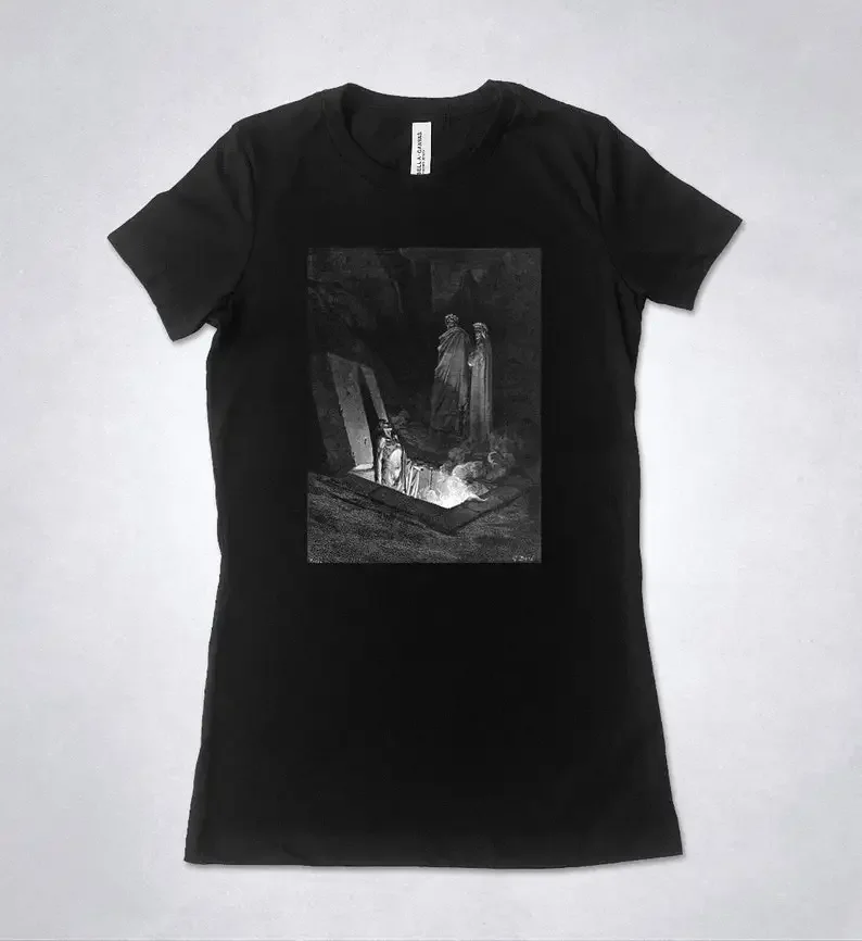 Gustave Dore t-shirt - The Divine Comedy - Inferno, Gustave Dore engraving, Dante Alighieri, Hell t-shirt