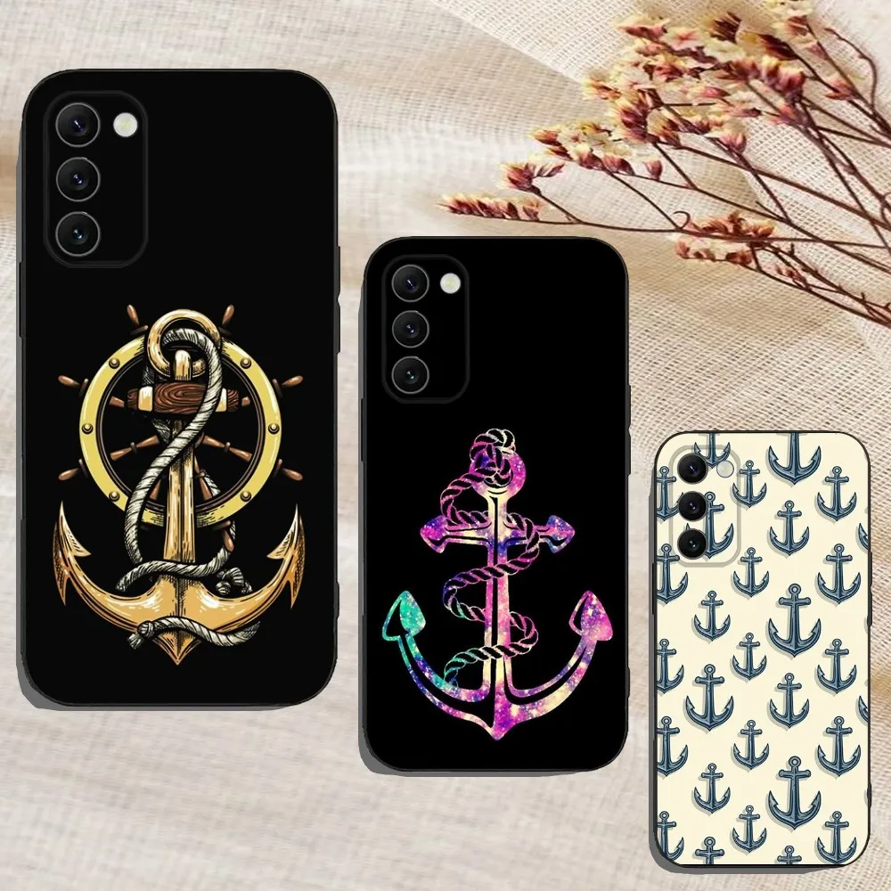 

Classical Small Anchors Phone Case For Samsung Galaxy A20,A21s,A22,A31,A32,A52,A53,A72,73,A80,A91Soft Black Cover