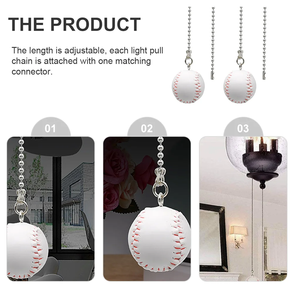 Baseball Extension Zipper Light Chain Chains for Ceiling Fans and Lights Parts Electric