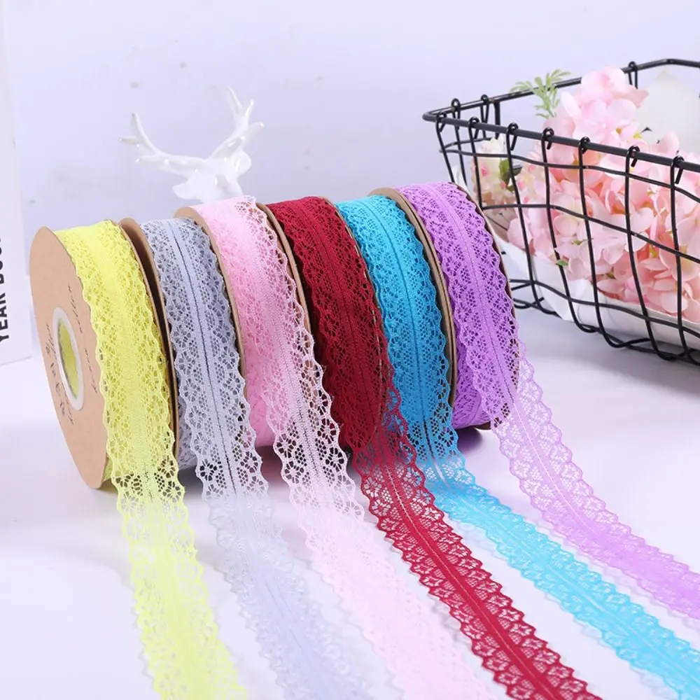 22Meters Dark Colors 3cm Lace Ribbon Gift Box Cake Packaging Ribbon Handmade DIY Bow Lace Ribbon