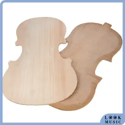 LOOK 2Pcs 4/4 3/4 1/2 1/4 1/8 Violin Front/Back Plate Solid Wood Unfinished Violin DIY Making Parts