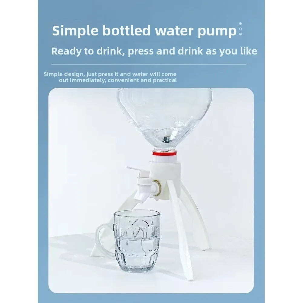 Faucet Pump 5L Bottle Stand 3-size Adapters Fits 4L-6.5L Bottles One-handed Pouring Triangular Stable Base Hands-free Pouring
