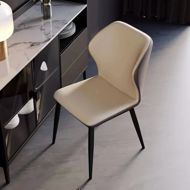 Italian Luxury Dining Chair Home Simple Modern Leisure Armchair Business Thickened Hotel Soft Home FurnitureBag Restaurant Chair
