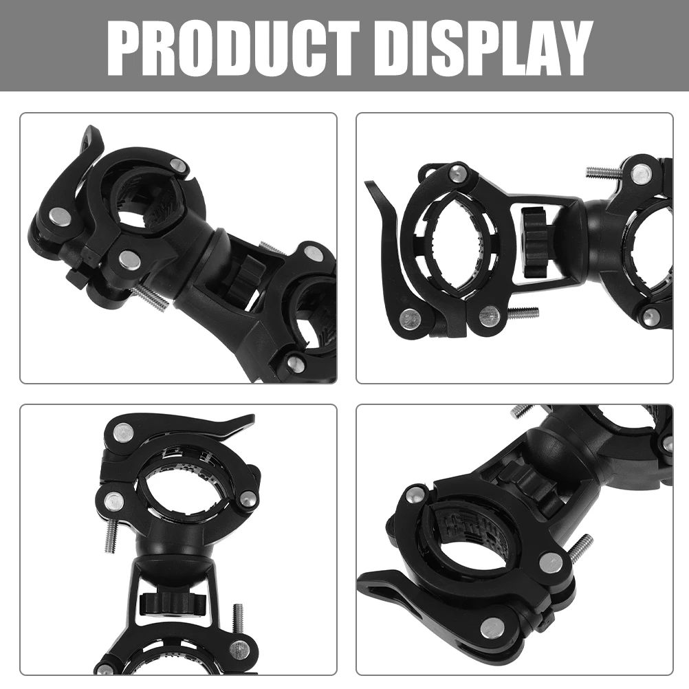 2 قطعة دراجة مصباح يدوي المشبك ثقب مزدوج تصاعد قوس خفيفة الوزن المقود حامل دراجة الشعلة حامل ل سكوتر كرسي متحرك
