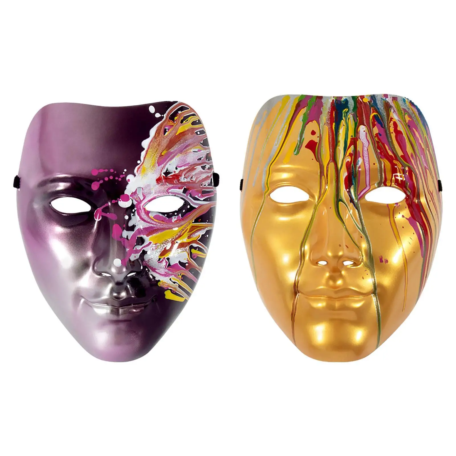 Masquerade Mens Full Cosplay Halloween Mask Carnival Face Cover Photo Prop Evening Prom Costume Comfortable Pp Shell