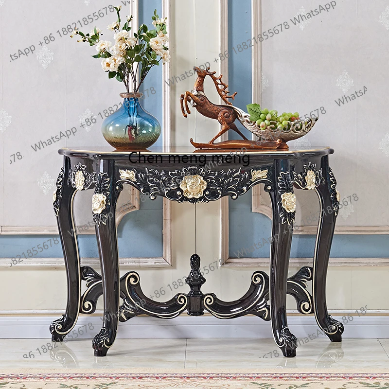

European Style Carved Entrance Table Entrance Table Living Room Decoration Hallway Storage Cabinet