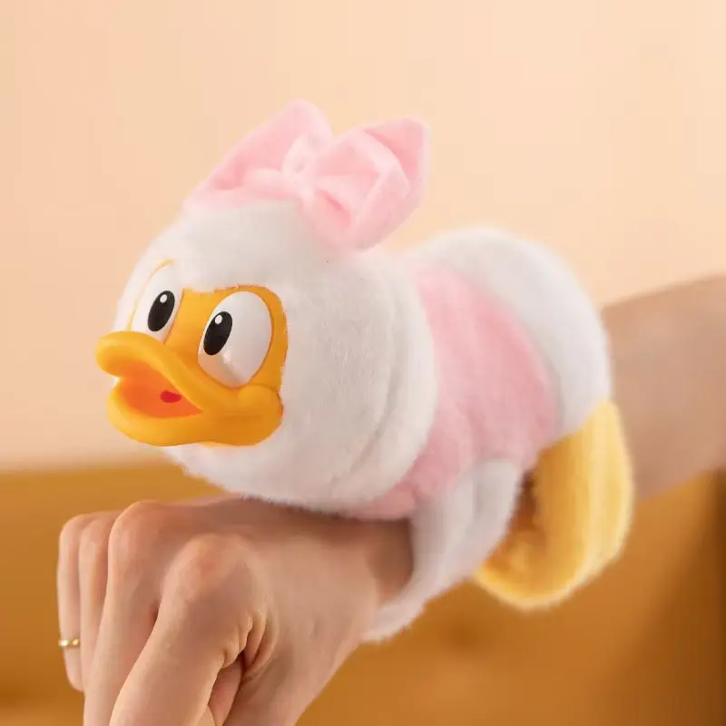 

New Disney Donald Duck Mickey Mouse Stitch Eat Some Thing Before Sleep Papa circle Toy Cute Stitch Doll Kid Adult Xmas gift