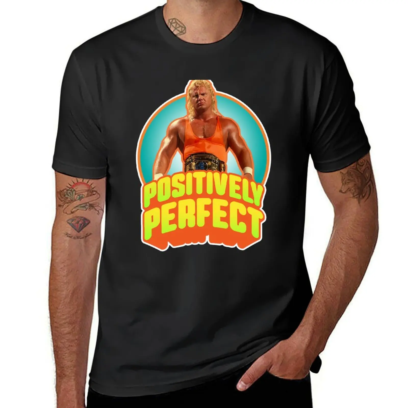 Positively Mr Perfect Wrestler T-Shirt hippie clothes quick-drying plus sizes graphics mens clothes