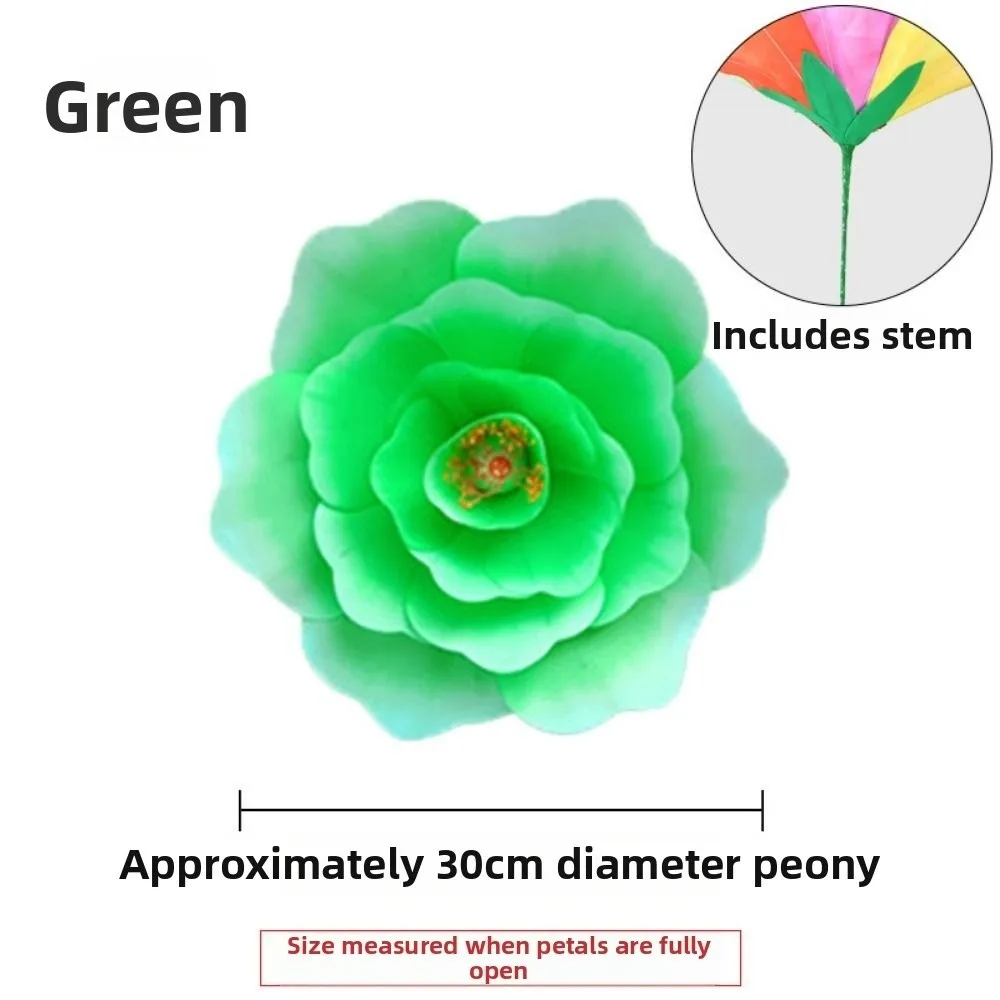 20/30/40/50cm牡丹の花ダンス小道具 カラフルな布 幼稚園ダンスパフォーマンス クリエイティブパフォーマンス 手持ち花