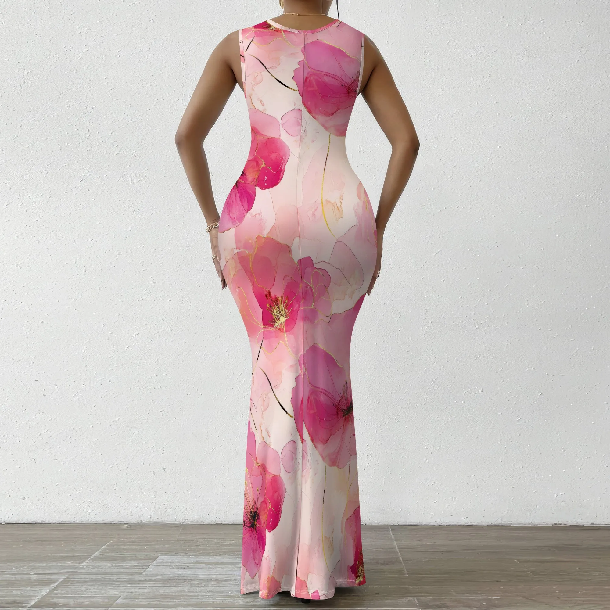 Mini abito corto estivo casual Boho con stampa floreale viola beige senza maniche con scollo a V per le feste delle donne