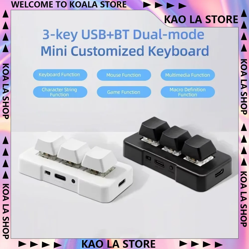 

MK321 Pro Wireless Keyboard MK321U Wired Keyboard 3-key Mini Keyboard Customized Game Multimedia Accessories Gifts